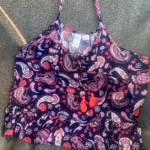 anko Paisley Womens size 6-8 sleepwear woven cami top